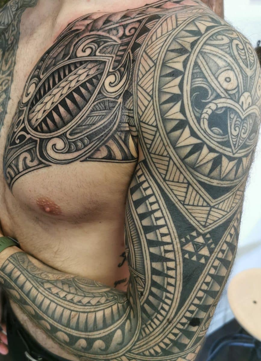 Detailed Sleeve & Chest