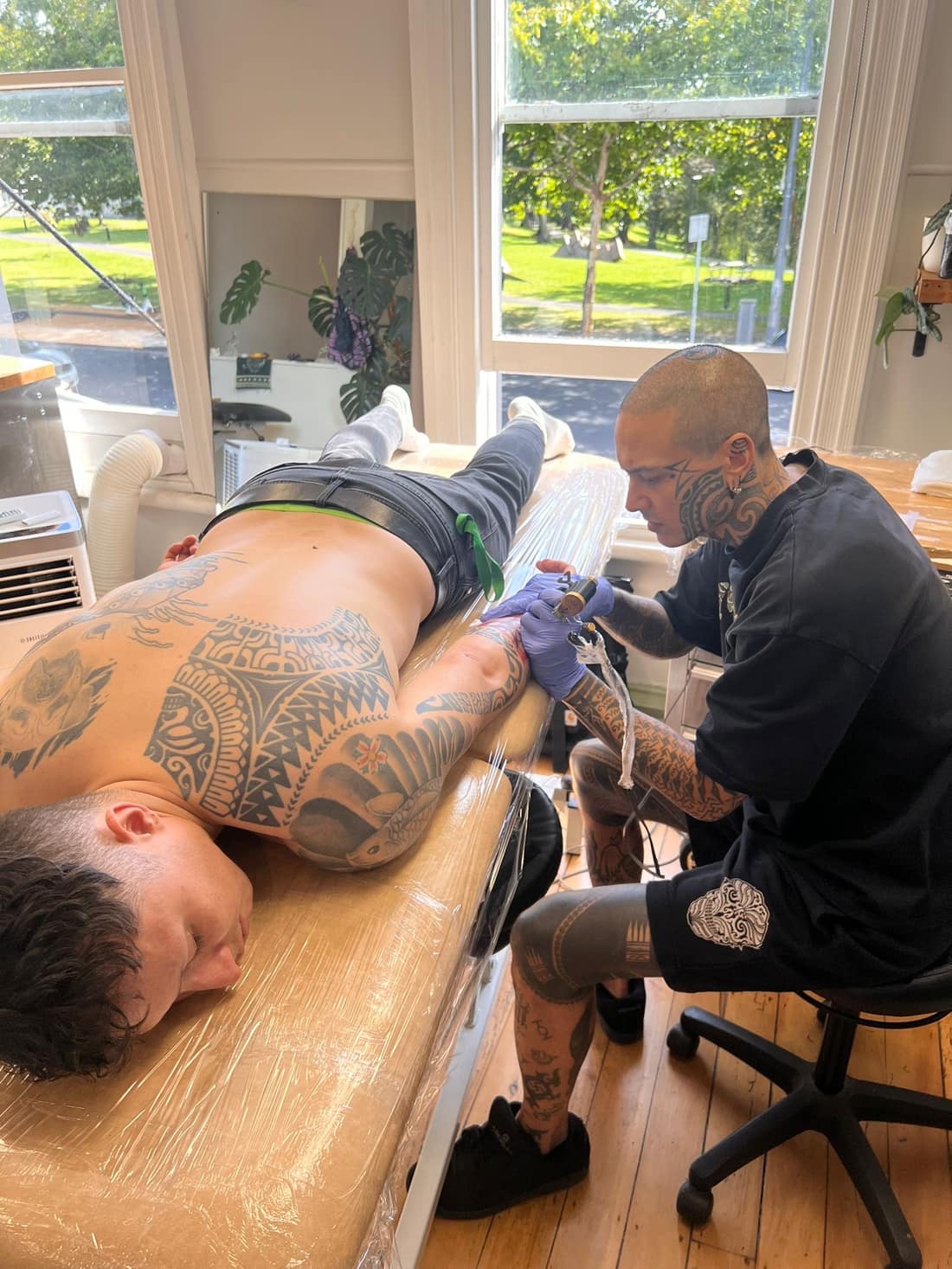 Calen tattooing in NZ